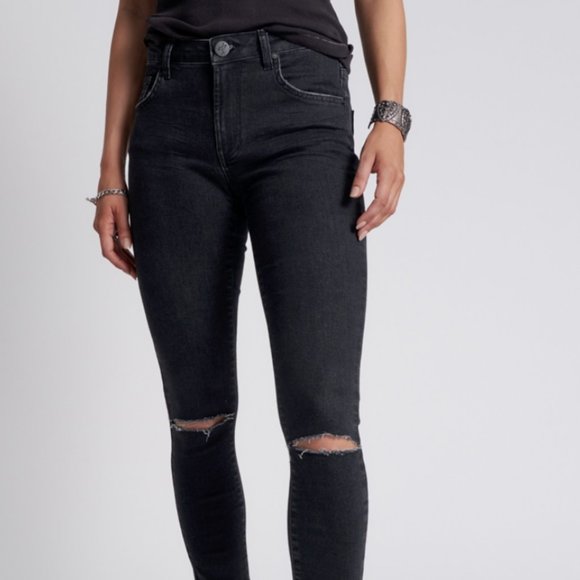 One Teaspoon Black Stretch Free birds High Waist Skinny Jeans - Picture 2 of 5